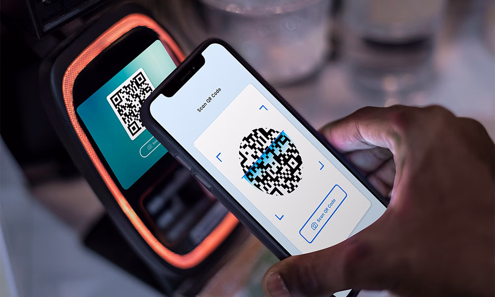 Contactless and cashless payment through qr code and mobile banking